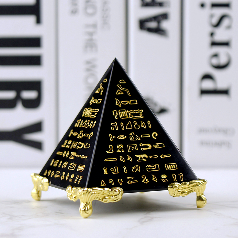 Paper Weight Crystal - Modelo de pirámide de obsidiana de